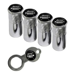 Bico Pneu Cromado Pino Roda Válvula Antifurto Jeep Metal