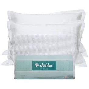 Kit Colcha Piquet Favo Dhler Queen 3 Peças 100% Algodão
