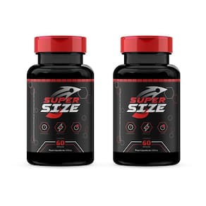 Kit 2 Potes Supersize Aumento Força E Potencia Masculina