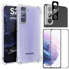 Capinha + Película 3D + Película De Câmera Samsung S21 Plus