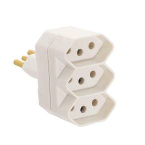 Plug Tomada 2P+T Saída 20A Cinza Fame