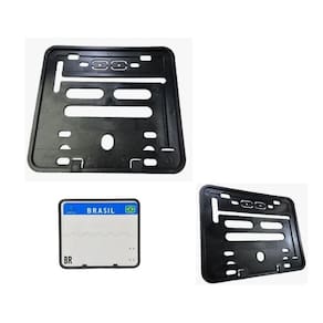 Suporte Placa Moto Moldura Medida Mercosul Contran