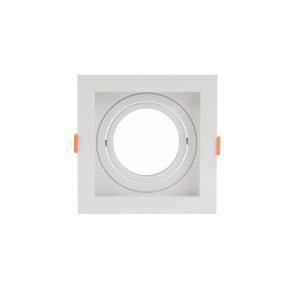 Spot de Embutir Recuado Nordecor Flea para 1 Lâmpada AR70 Quadrado Branco