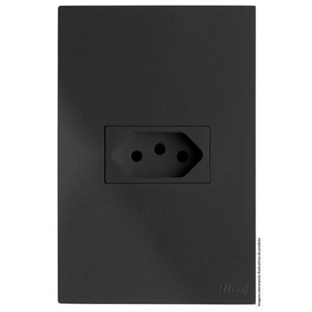 Cj Tomada 20A Hor. 4X2 - Recta Home Grafite Satin Fosco