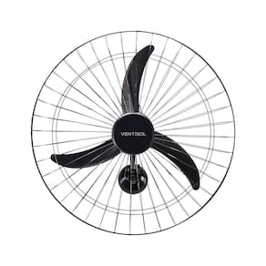 Ventilador Oscilante Parede Ventisol New 60cm Grade Preta Metalica 110V