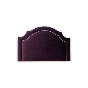 Cabeceira Provençal Luxo Com Tachas - Solteiro Veludo Roxo