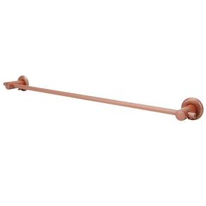 Porta Toalha Barra Metal Inox Rose Banheiro Parede