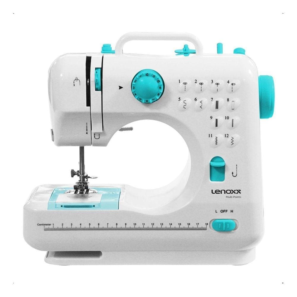 Máquina De Costura Reta Lenoxx Multi Points Psm101 Portátil Branca 110v/220v