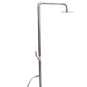 Chuveiro inox para área externa com ducha redonda em inox
