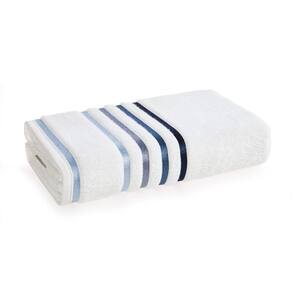 Toalha Banhão Lumina Karsten 86 X 150 Cm Branco/Azul