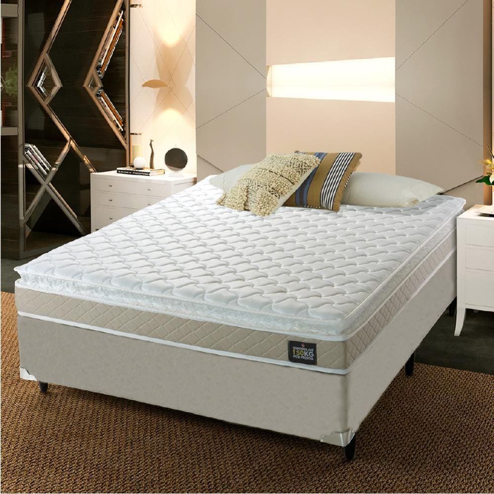 Base Cama Box Casal Imperatriz Com Pes Branco VieroBase Cama Box Casal ...