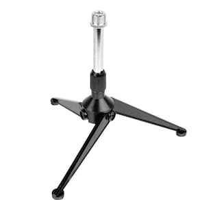 Mini Pedestal Reto Em Aço P/Mesa,Bumbos,Microfone Sm58