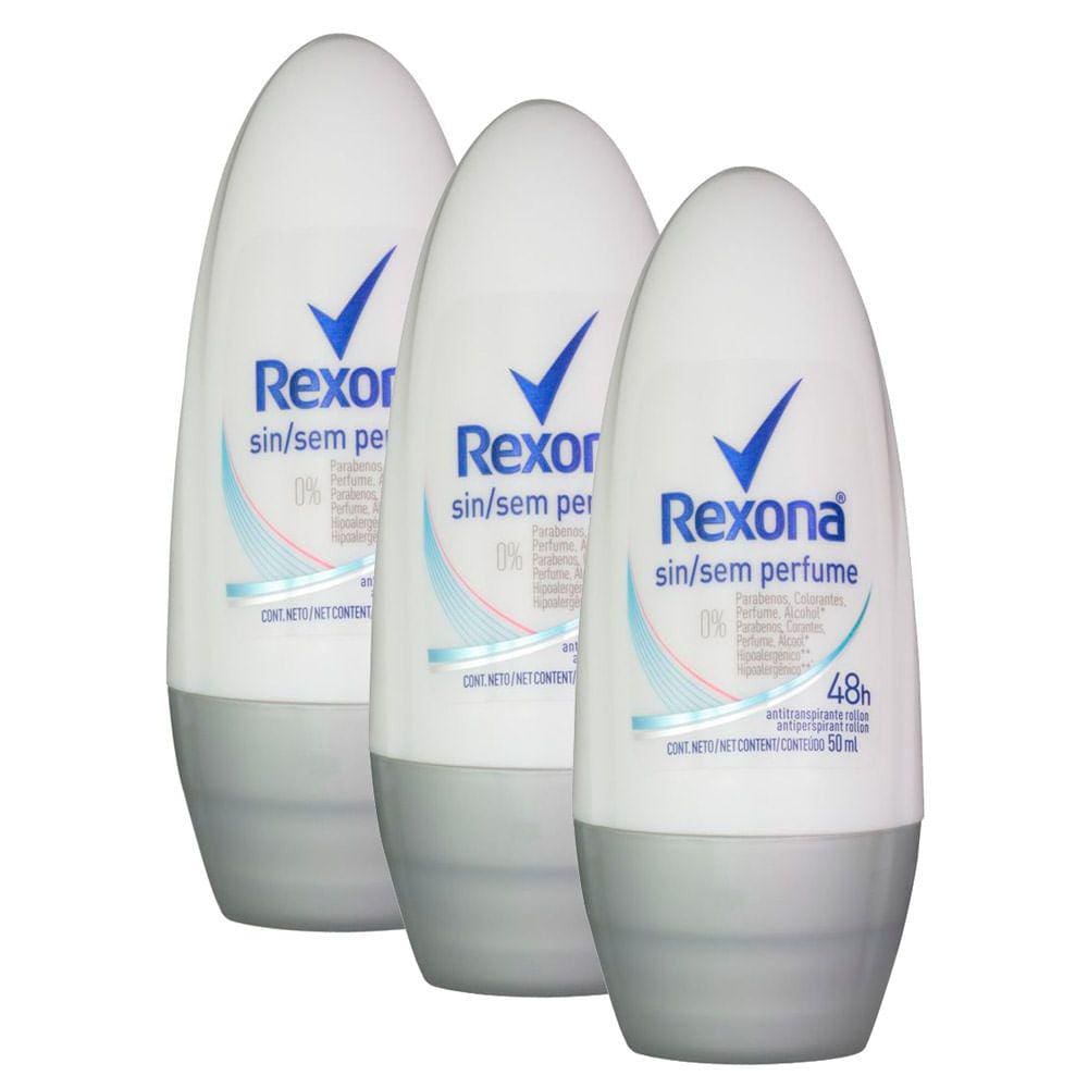 Desodarante Rexona Roll-On Sem Perfume 50 Ml – Brasil Eu Quero!