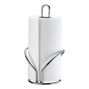 Porta Papel Toalha Suporte Rolo Mesa Cozinh Vertical Cromado