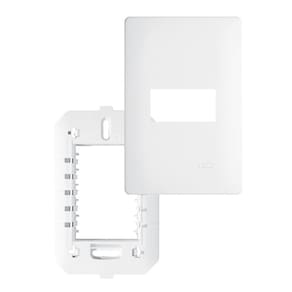Placa com Suporte Fame Habitat 4x2 para Módulo Horizontal Branco