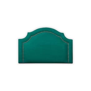 Cabeceira Estofada Provençal Luxo Tacha Solteiro Suede Verde
