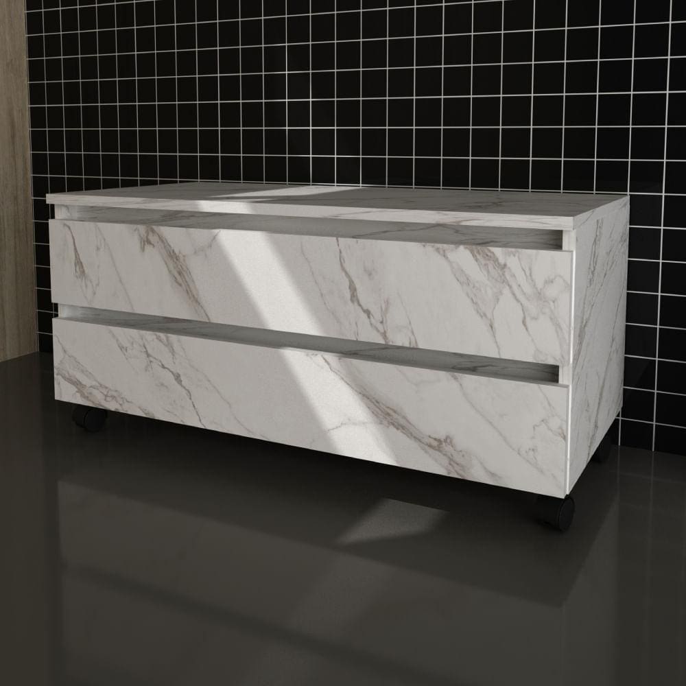 Gabinete para Banheiro c/ 2 Gavetas - Branco