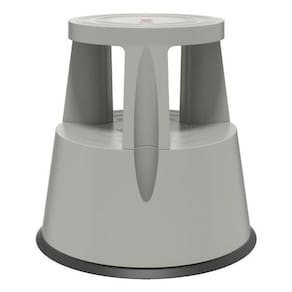 Banqueta Móvel Com Rodinhas Cinza Flash Limp Escada Flp7175C
