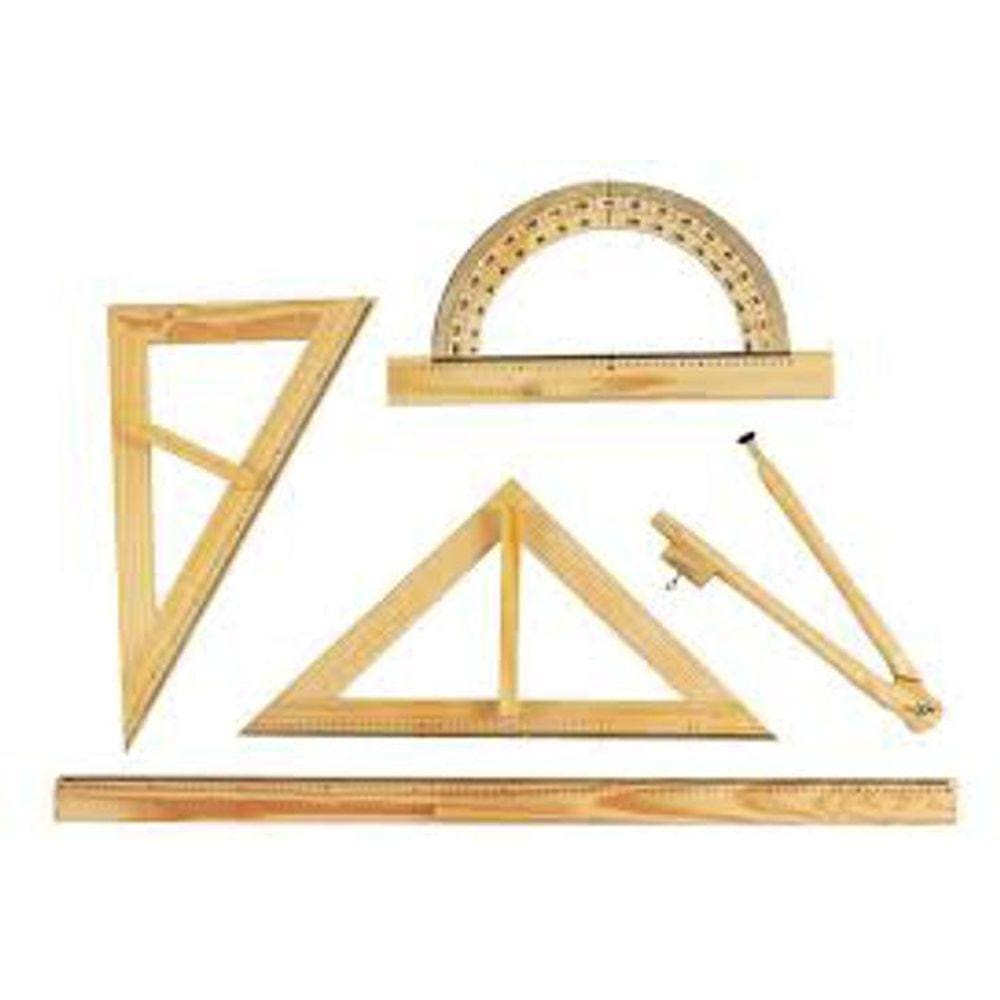 Kit Desenho Geometrico Réguas Do Professor 05 Peças