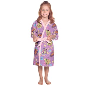 Roupão Aveludado Quimono Estampado Barbie Reinos Mágicos G