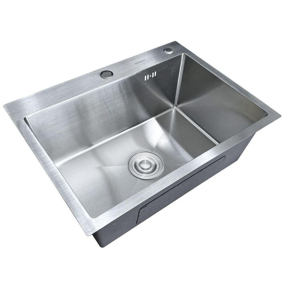 Cuba Pia Inox Prata Quadrada Cozinha Gourmet Acessório 60X45