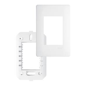 Placa com Suporte Fame Habitat 4x2 para 3 Módulos Horizontais Branco