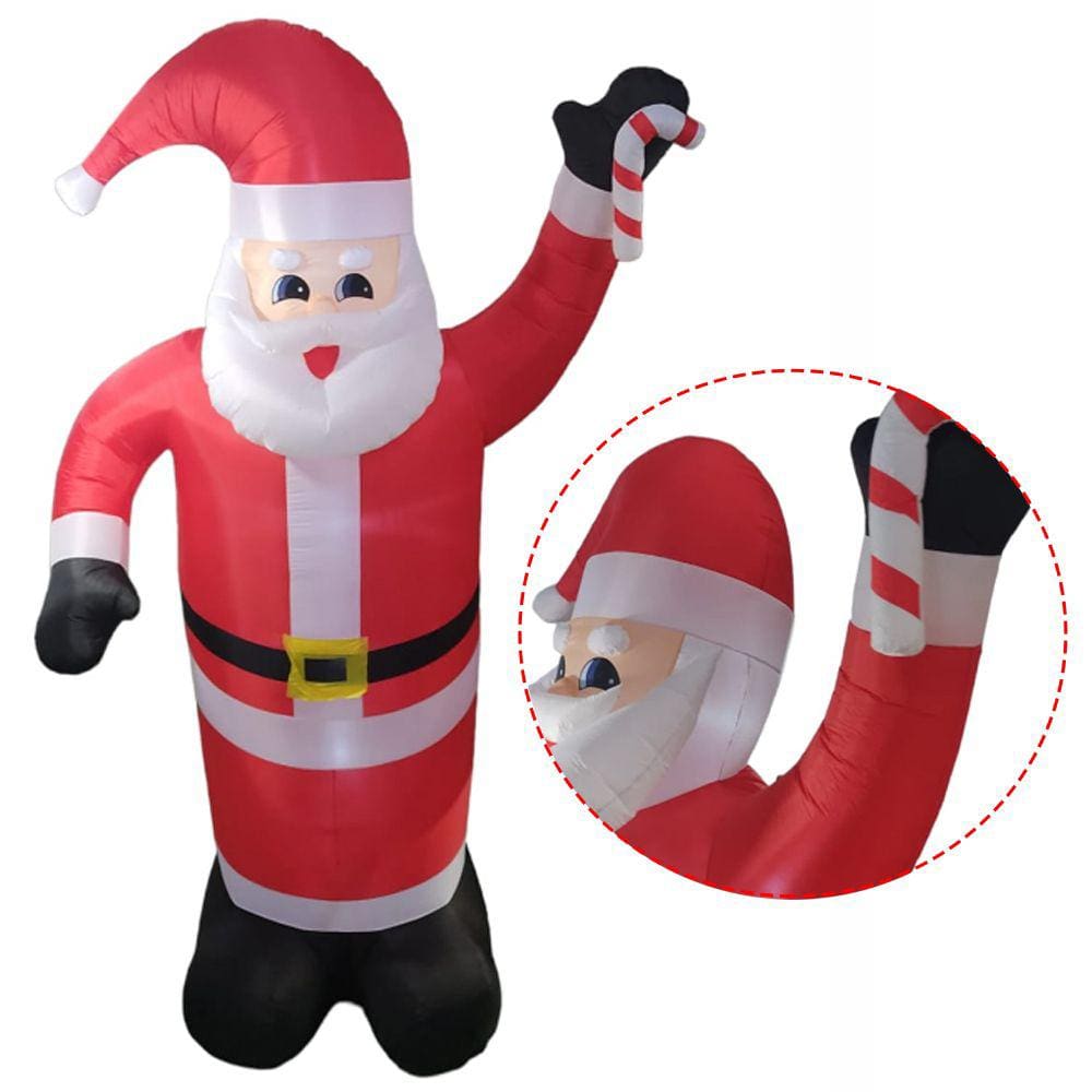 Papai Noel Gigante Natalino Natal Inflavel 5 Metros Decorativo Enfeite Shopping Entrada Loja Festas Evento Comemoraçao Fim de Ano
