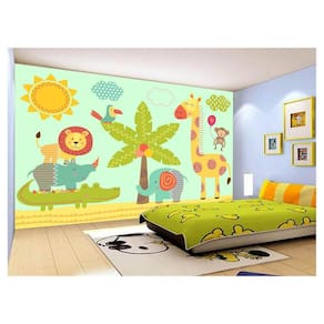 Papel De Parede Infantil Zoo Safari Leão Baby 3,5M Azs330