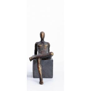 Figura Decorativa em Resina Bronze 19cm SS0231 BTC