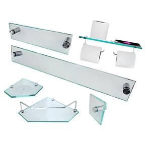 Kit Para Banheiro Premium Max Diamante Incolor 6 Peças