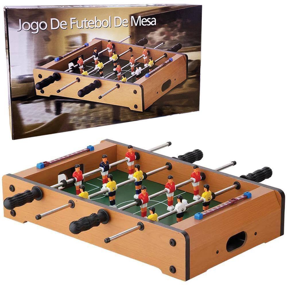 Jogo de mesa Foosball, mesa clássica de futebol para 2 pessoas