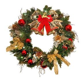 Guirlanda De Natal Decorada Luzes De Led 50cmx50cm Luxo