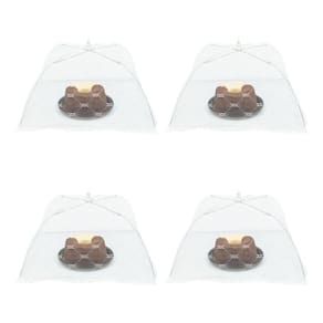 Kit 4 Tela Mosquiteiro Tule Protetor Alimento Grande 40Cm