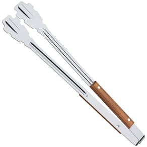 Pegador Para Carvão Tramontina Inox Cabo De Madeira 47,3Cm