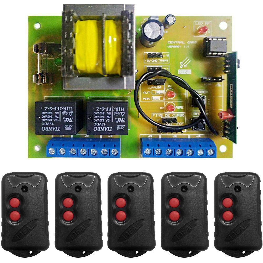 Kit 1 Central De Comando Gars + 05 Ctrls Code Learning 5103