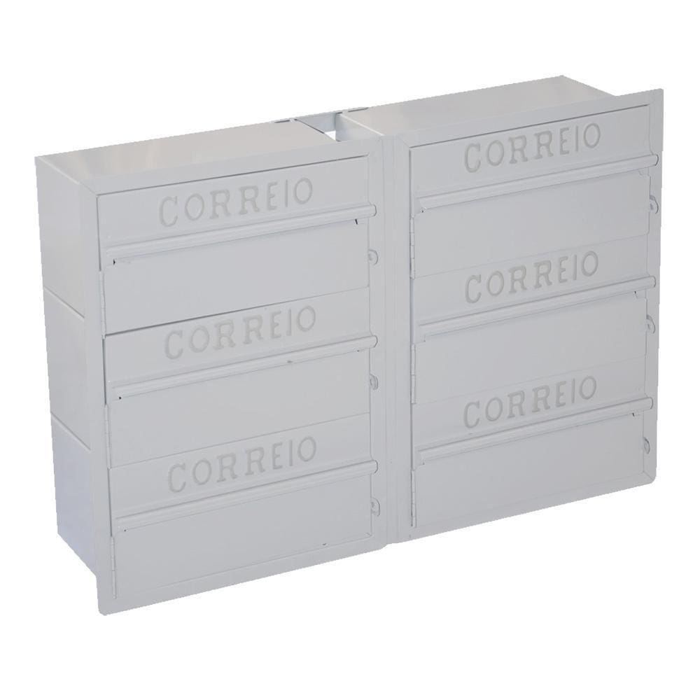 Caixa De Correio Condomínio Com 6 Módulos 36X50X15 Cm Dragão