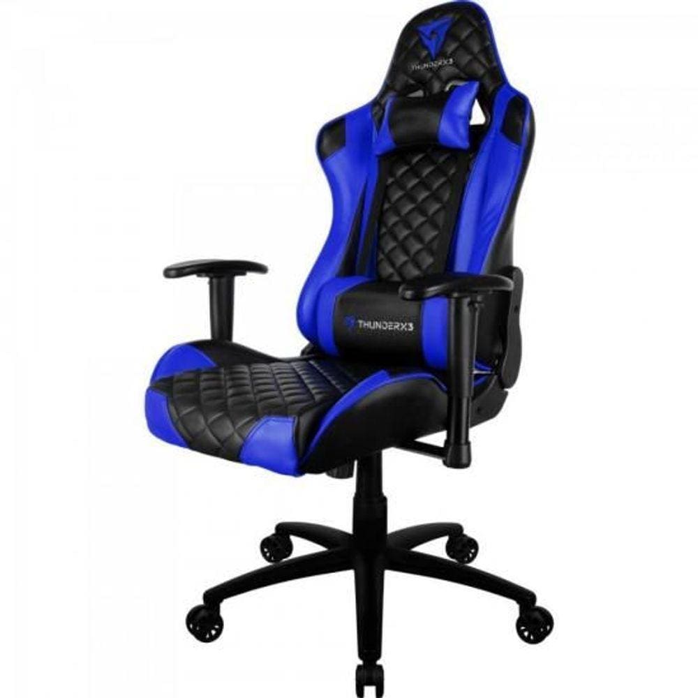 Cadeira Gamer Profissional Tgc12 Preta/Azul Thunderx3