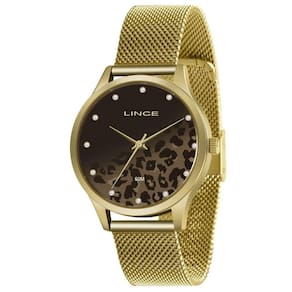 Relógio Lince Feminino Ref: Lrg4716L Q1Kx Dourado Onça