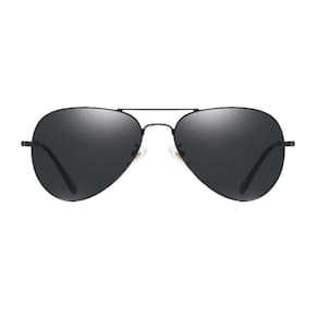 Óculos De Sol Masculino Estilo Aviador Preto Polarizado