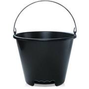 Vaso Redondo Arqplast 10L - Rattan Preto Para Plantas E Decoração