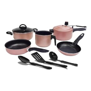 Conjunto De Panelas Antiasderente Champanhe Com Pp 3 Litros