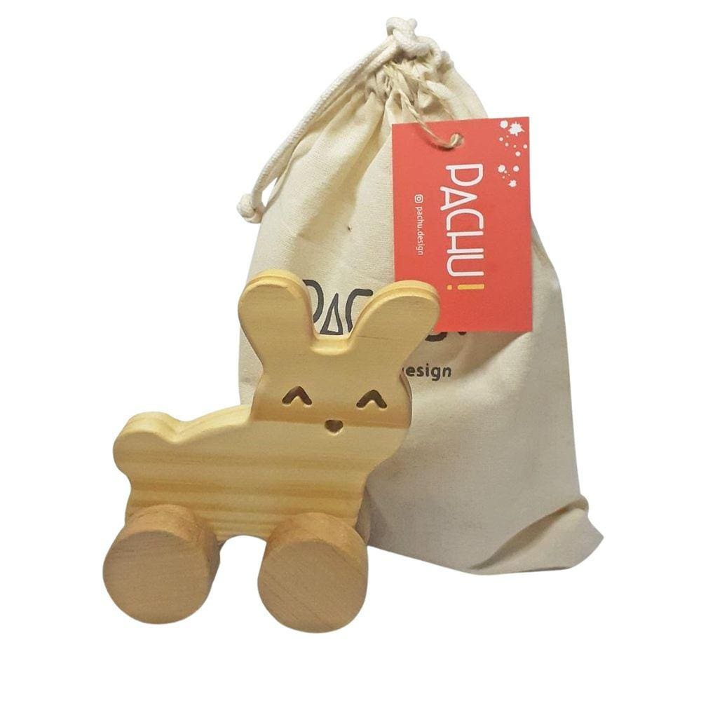 Carrinho Coelho Baby De Madeira, Da Pachu - Cód. P-43