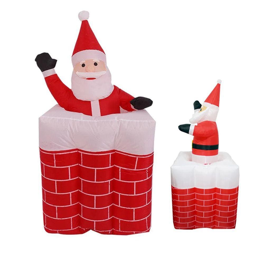 Papai Noel Inflavel Chamine Sobe Desce Natalino Enfeite Natal Animado Decoraçao Sala Festa Loja