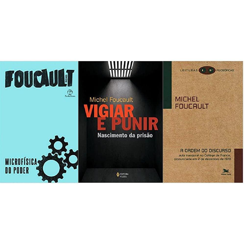Kit 3 Livros Microfísica Do Poder + Vigiar E Punir + A Ordem