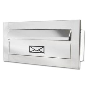 Caixa De Correio Frente Inox Moderna 17 Cm X 36 Cm