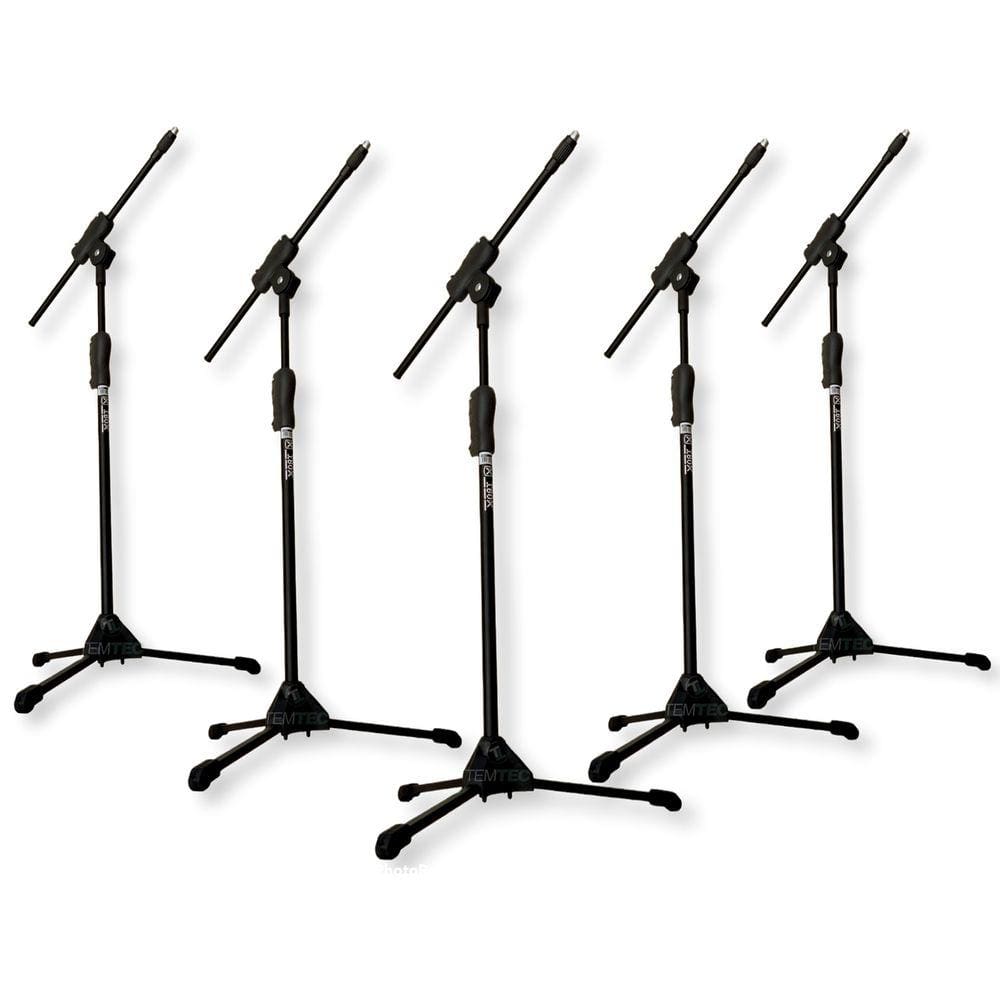 Kit 5 Suporte pedestal Microfone Estante Girafa Profissional