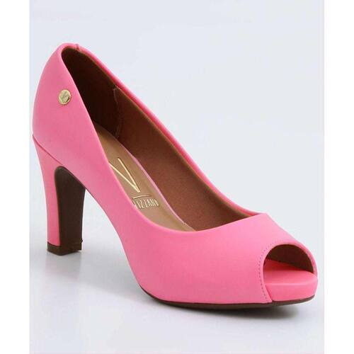 Peep Toe Feminino Salto Grosso Fino Vizzano