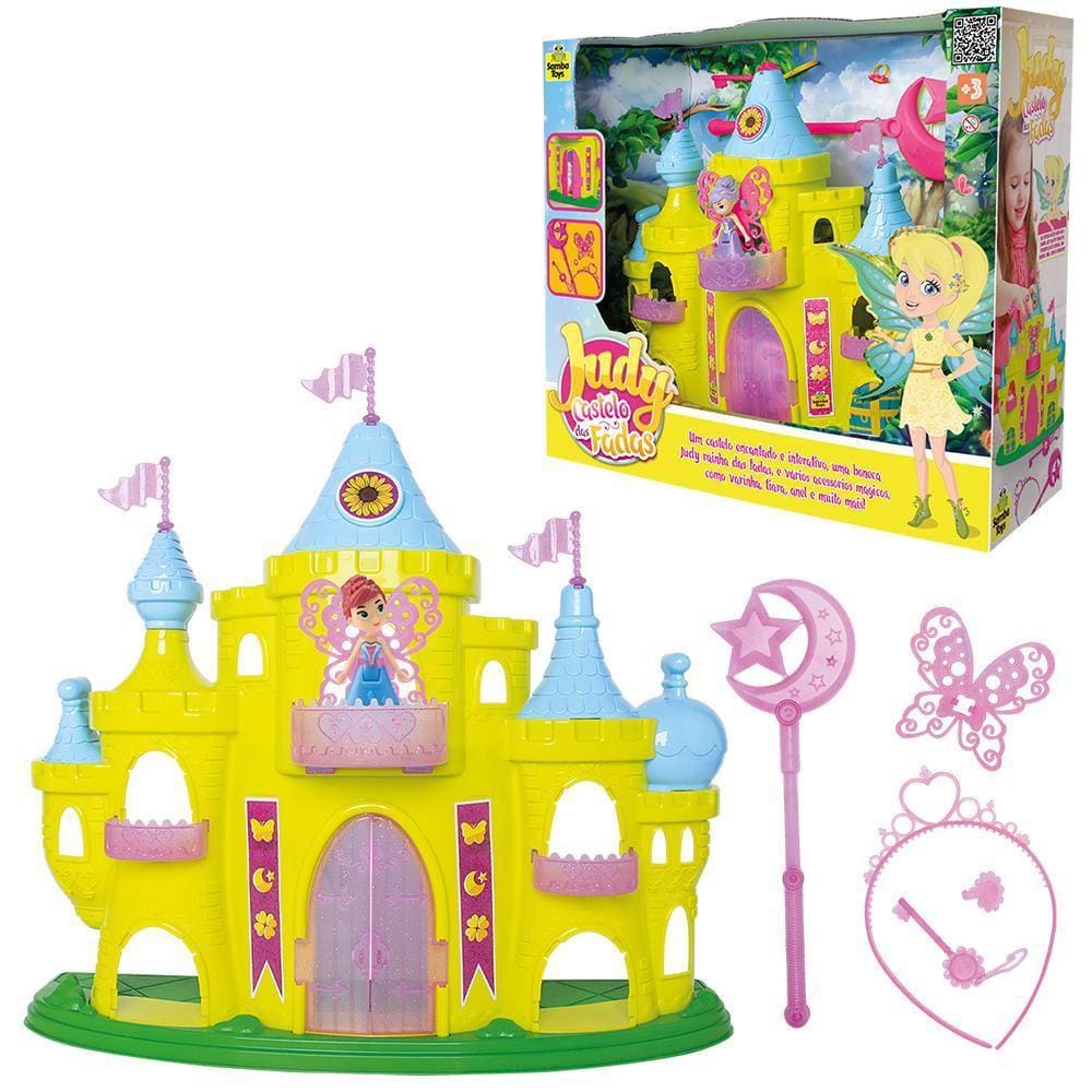 Casa / Casinha Castelo Boneca Luz + Acessorios Judy Castelo