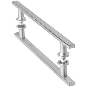 Puxador Aço Inox Escovado para Porta de Vidro 30cm M.S