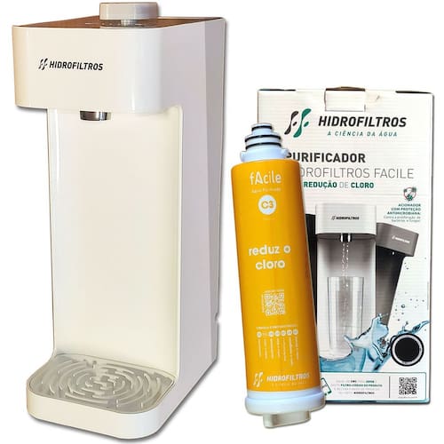 imagem-Purificador de Água Natural Facile C3 Branco Hidrofiltros